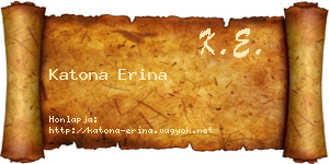 Katona Erina névjegykártya